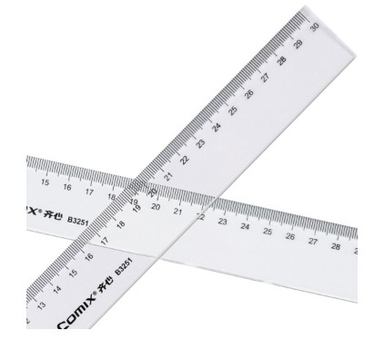齐心 B3251 精准刻度直尺 30CM 透明