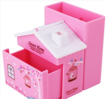 得力优酷9138温馨小屋笔筒(混)(只)