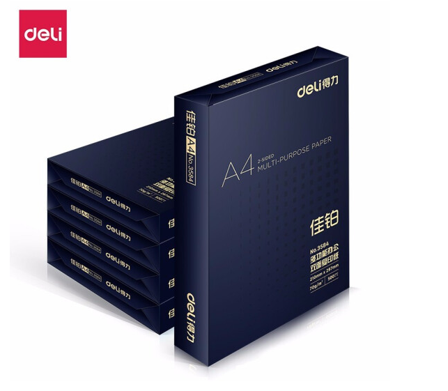 得力（deli）3584 佳铂双面复印纸 A4 70g 500张/包 单包装