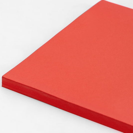 得力（deli）A4 80g大红色复印纸 100张/包 7758