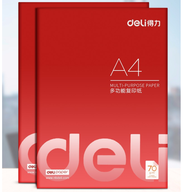 得力（deli）A4纸打印复印纸70g单包100张/包 单包装

