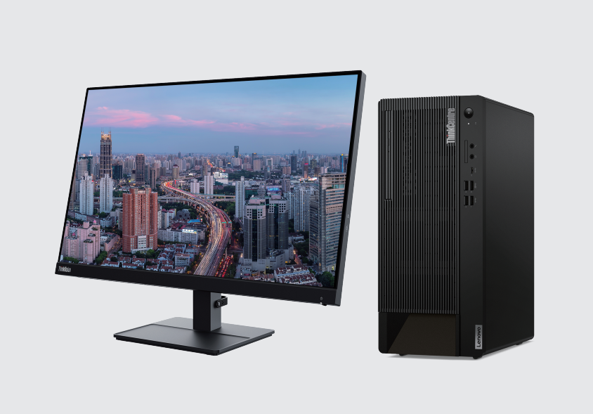 联想 X86测试工作站ThinkCentre M955t-N000 Intel Core i9-13900/64GB（4*16GB DDR5）/2*1TB 2280 PCIe4.0 NVMe SSD/2*2TB HDD/27英寸2K显示器/五年原厂上门服务