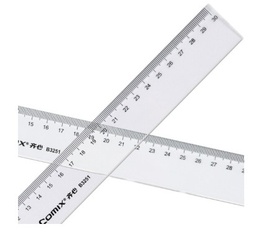 齐心 B3251 精准刻度直尺 30CM 透明