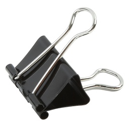 齐心 B3608黑色长尾票夹 4# 25mm 12只/盒 黑