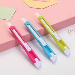 齐心 B2825 小号塑胶壳炫彩美工刀 配