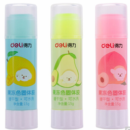 得力9627果冻色固体胶(混)