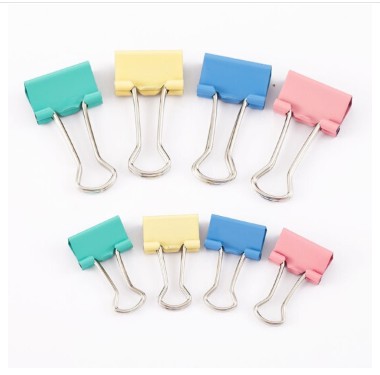 齐心 B3696 彩色长尾票夹 5号6号 40只/筒/SET 配