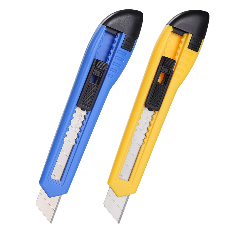 齐心 B2822 大号塑胶壳简约美工刀 配