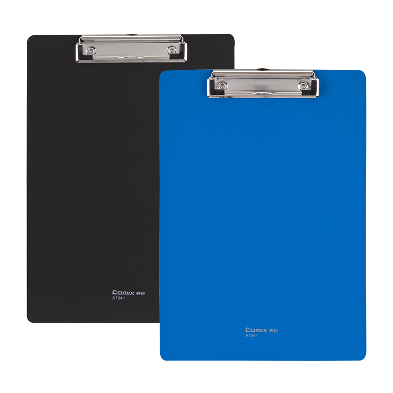 齐心 A7041 经济型PP平板夹 A4 蓝