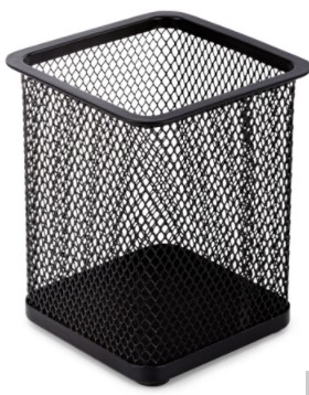 得力9174方形笔筒(黑)(只)