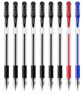 得力6610中性笔0.5mm半针管(混)(10支/卡)