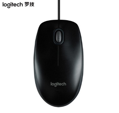 罗技M100R有线鼠标（黑色）