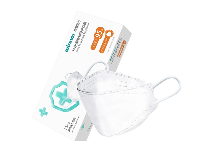 稳健（Winner） 普通糖果包自吸过滤式防颗粒物呼吸器KN95（随弃式面罩）鱼嘴形挂耳成人款，1S 1只/糖果袋,25袋/中盒,72盒/箱