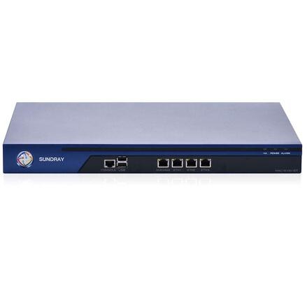 信锐 NAC-6100下一代无线控制器，自带2个SFP修复口；默认支持32个AP可通过扩展License最大扩展224个ap；支持墙面式ap特性，墙面式AP最大可控数翻倍，标配一个电源，不可扩展