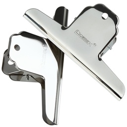 齐心 B3619 102mm山形票夹/铁票夹 2# 镍