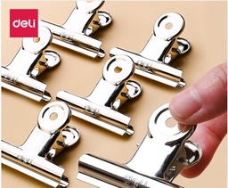 得力8484银色票夹筒装(银色)(24只/筒)