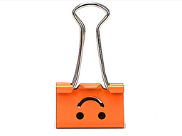 得力8486微笑长尾票夹筒装(混)(48只/筒)