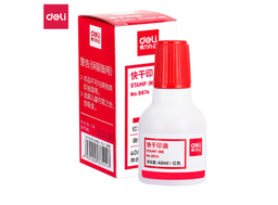 得力9874快干清洁印泥油(红)(瓶)