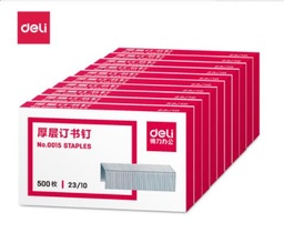 得力0015厚层订书钉23/10(500枚/盒)
